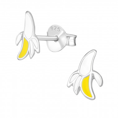 Banana - 925 Sterling Silver Kids Ear Studs SD21954
