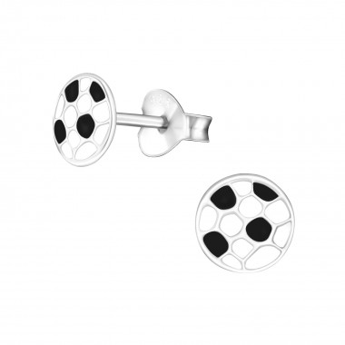 Football - 925 Sterling Silver Kids Ear Studs SD21955