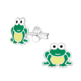 Frog - 925 Sterling Silver Kids Ear Studs SD21958