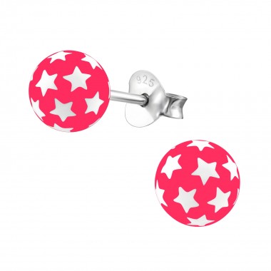 Ball - 925 Sterling Silver Kids Ear Studs SD21976