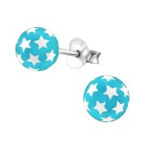 Ball - 925 Sterling Silver Kids Ear Studs SD21977