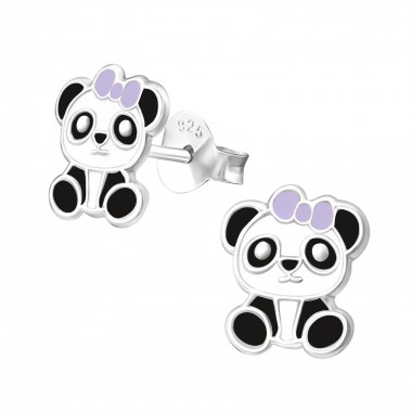 Panda - 925 Sterling Silver Kids Ear Studs SD22116