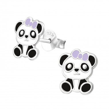 Panda - 925 Sterling Silver Kids Ear Studs SD22116