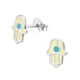 Hamsa - 925 Sterling Silver Kids Ear Studs SD22248