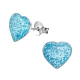 Heart - 925 Sterling Silver Kids Ear Studs SD22548