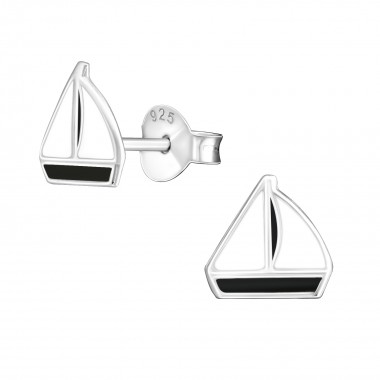 Sailboat - 925 Sterling Silver Kids Ear Studs SD22930