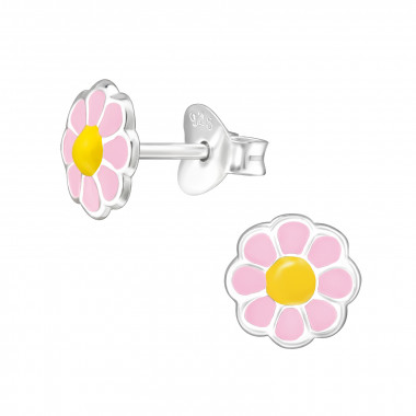 Flower - 925 Sterling Silver Kids Ear Studs SD22954