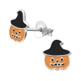 Pumpkin - 925 Sterling Silver Kids Ear Studs SD23871
