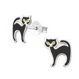 Cat - 925 Sterling Silver Kids Ear Studs SD23872