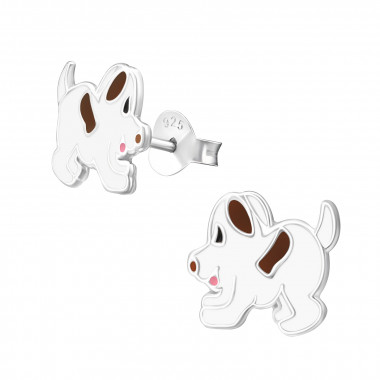 Dog - 925 Sterling Silver Kids Ear Studs SD24019