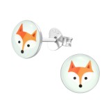 Fox - 925 Sterling Silver Kids Ear Studs SD24431