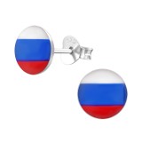 Russia - 925 Sterling Silver Kids Ear Studs SD24436