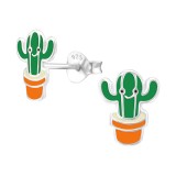 Cactus - 925 Sterling Silver Kids Ear Studs SD24623