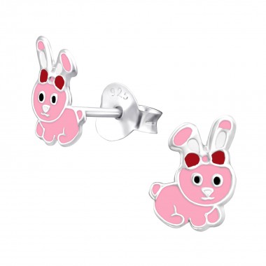 Rabbit - 925 Sterling Silver Kids Ear Studs SD26484