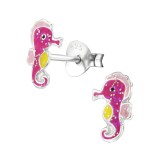 Seahorse - 925 Sterling Silver Kids Ear Studs SD26487