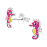 Seahorse - 925 Sterling Silver Kids Ear Studs SD26487