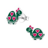 Turtle - 925 Sterling Silver Kids Ear Studs SD26498