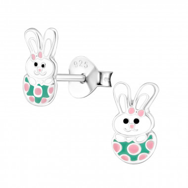 Rabbit - 925 Sterling Silver Kids Ear Studs SD26500