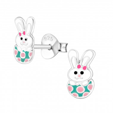 Rabbit - 925 Sterling Silver Kids Ear Studs SD26500