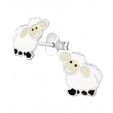 Sheep - 925 Sterling Silver Kids Ear Studs SD26503