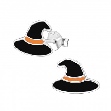 Hat - 925 Sterling Silver Kids Ear Studs SD26508
