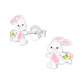 Easter Bunny - 925 Sterling Silver Kids Ear Studs SD28242