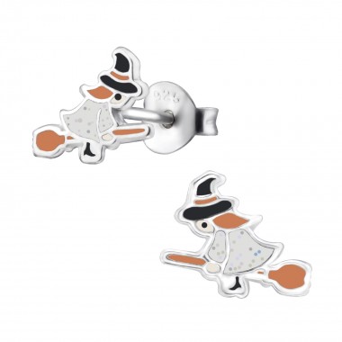 Witch - 925 Sterling Silver Kids Ear Studs SD29339