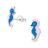 Seahorse - 925 Sterling Silver Kids Ear Studs SD30250