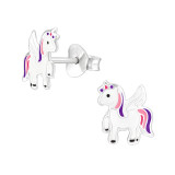 Unicorn - 925 Sterling Silver Kids Ear Studs SD30567