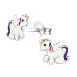 Unicorn - 925 Sterling Silver Kids Ear Studs SD30574