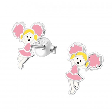 Cheerleader - 925 Sterling Silver Kids Ear Studs SD31255