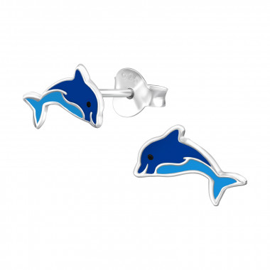 Dolphin - 925 Sterling Silver Kids Ear Studs SD31338