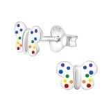 Butterfly - 925 Sterling Silver Kids Ear Studs SD31938