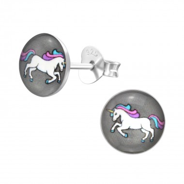 Unicorn - 925 Sterling Silver Kids Ear Studs SD31958