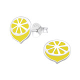 Lemon - 925 Sterling Silver Kids Ear Studs SD31966