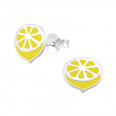 Lemon - 925 Sterling Silver Kids Ear Studs SD31966