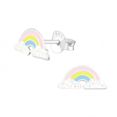 Rainbow - 925 Sterling Silver Kids Ear Studs SD31976