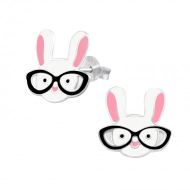 Rabbit - 925 Sterling Silver Kids Ear Studs SD31982