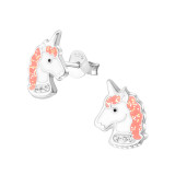 Unicorn - 925 Sterling Silver Kids Ear Studs SD32010