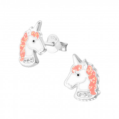 Unicorn - 925 Sterling Silver Kids Ear Studs SD32010