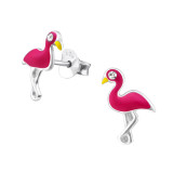 Flamingo - 925 Sterling Silver Kids Ear Studs SD33416