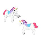 Unicorn - 925 Sterling Silver Kids Ear Studs SD33515