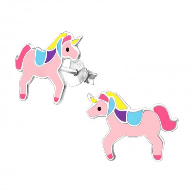 Unicorn - 925 Sterling Silver Kids Ear Studs SD33516