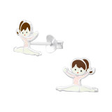 Gymnastics Girl - 925 Sterling Silver Kids Ear Studs SD33524