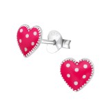 Heart - 925 Sterling Silver Kids Ear Studs SD33530