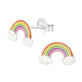 Rainbow - 925 Sterling Silver Kids Ear Studs SD33532
