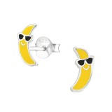 Banana - 925 Sterling Silver Kids Ear Studs SD33535