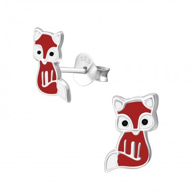 Fox - 925 Sterling Silver Kids Ear Studs SD33538