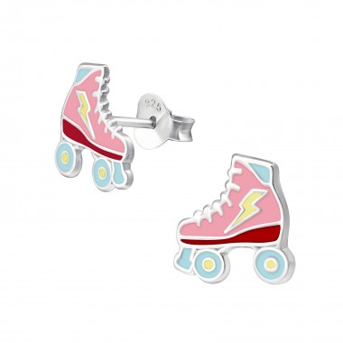 Roller Skate - 925 Sterling Silver Kids Ear Studs SD33571
