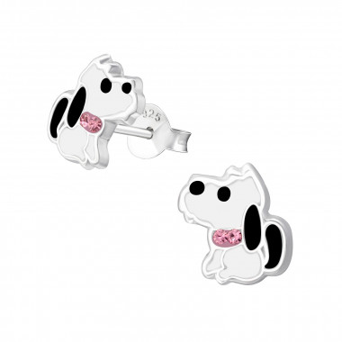 Dog - 925 Sterling Silver Kids Ear Studs SD33586